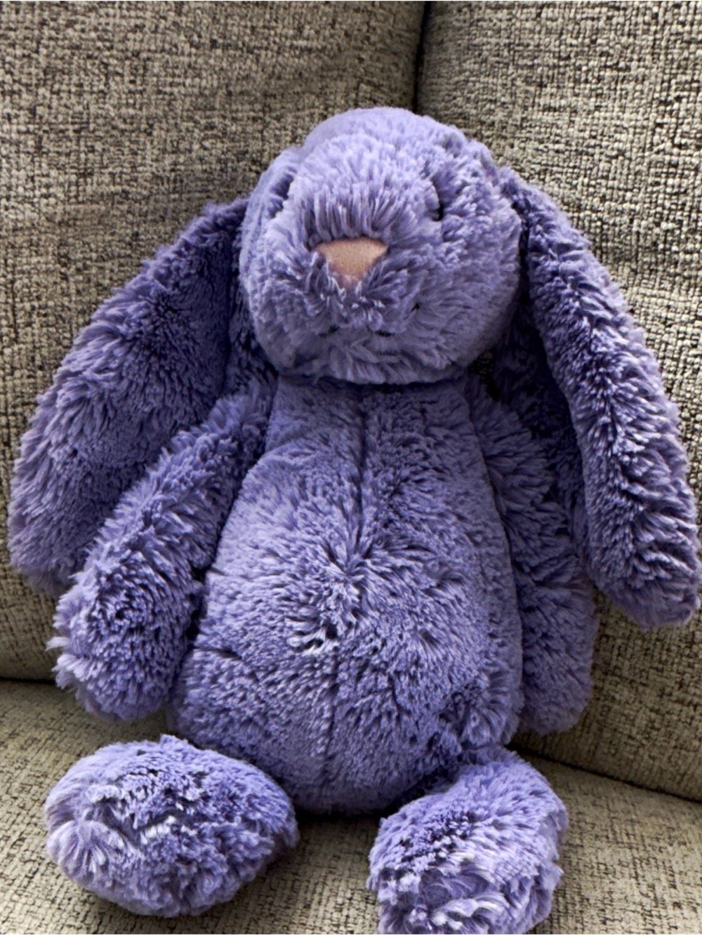 Retired Jellycat Lilac Bunny with white tail